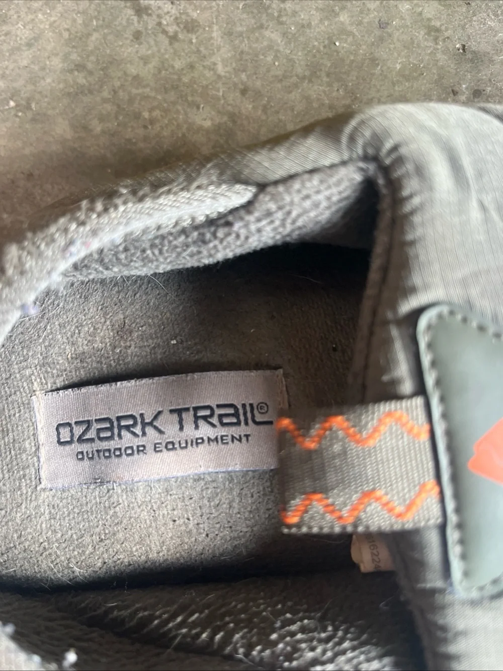 Ozark Trail Quilted Slip-On Loafers in Olive with Orange Accent